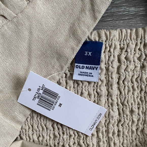 Old Navy Puff Sleeve Linen Blend Mini Dress, NWT, Retails $45, Multiple Sizes - Picture 6 of 7